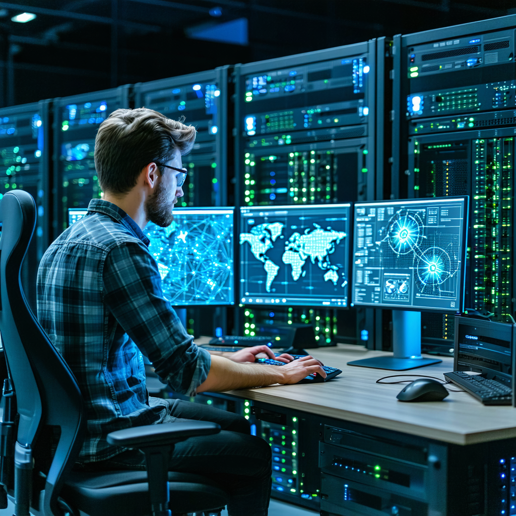 engineer-working-on-systems Physical Security Systems | Resource Computer Solutions | Services